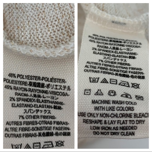 Free People Gold Metallic Fleck Ivory Lightweight Knit Cowl Neck Sweater Size XS - Picture 12 of 15